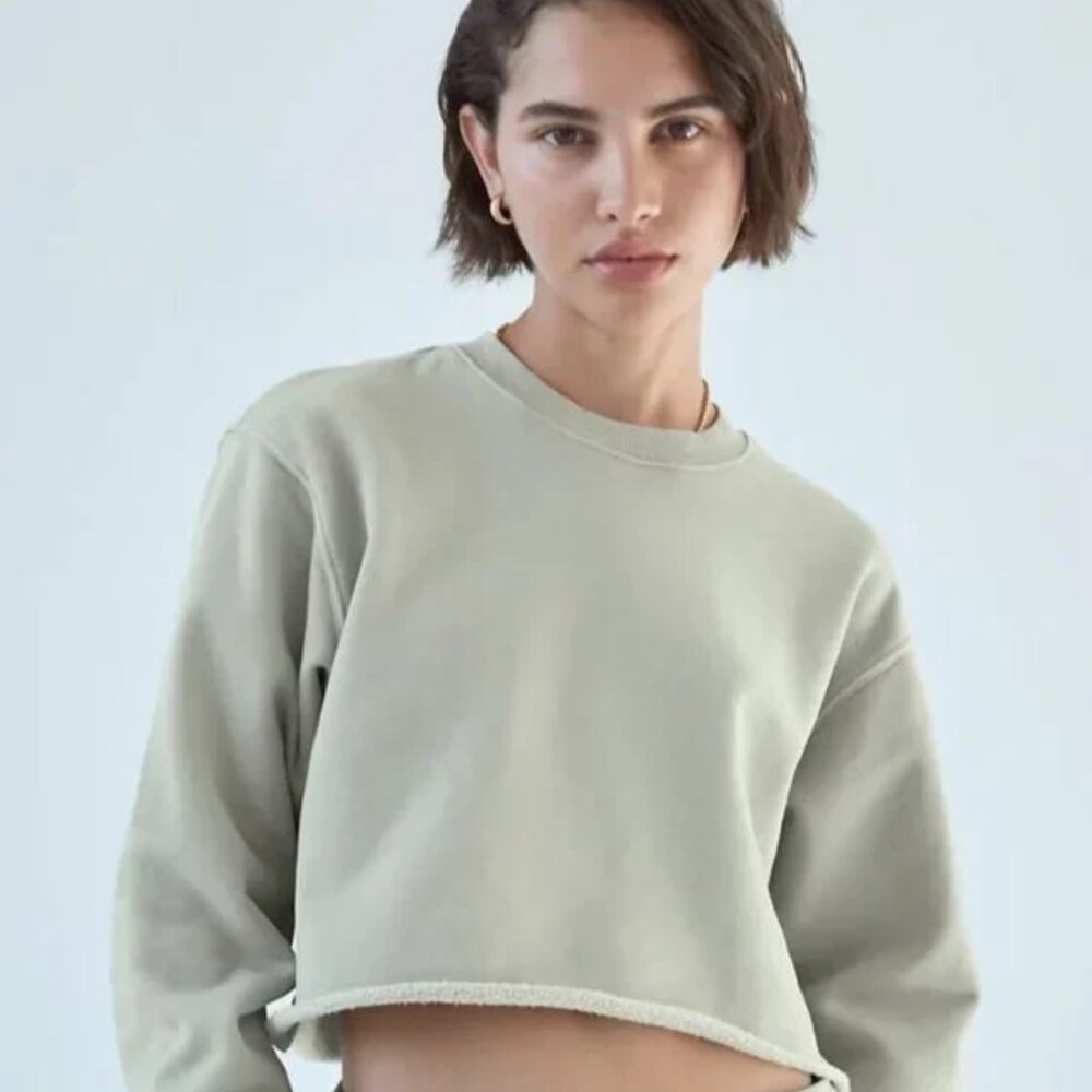 Aritzia TNA Cozy Fleece Perfect Cropped Sweatshirt